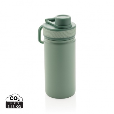 Logo trade promotional merchandise image of: Vacuum stainless steel bottle with sports lid 550ml