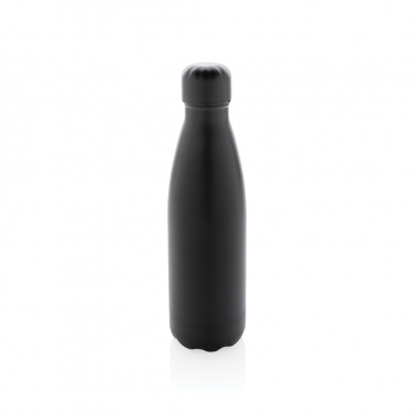 Logo trade promotional giveaways image of: Solid colour vacuum stainless steel bottle 500 ml