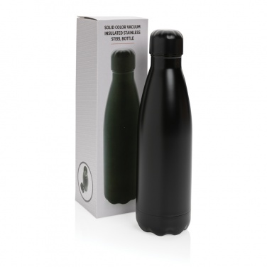 Logo trade advertising products image of: Solid colour vacuum stainless steel bottle 500 ml