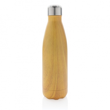 Logotrade promotional giveaways photo of: Vacuum insulated stainless steel bottle with wood print