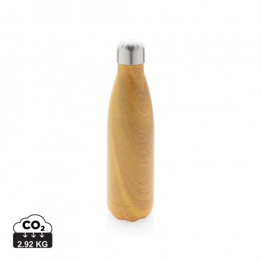 Logotrade promotional products photo of: Vacuum insulated stainless steel bottle with wood print