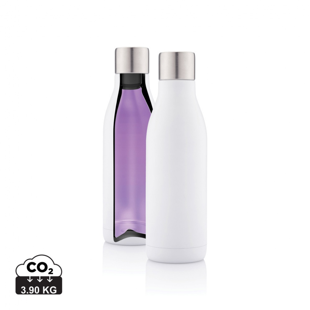 Logo trade promotional products image of: UV-C steriliser vacuum stainless steel bottle