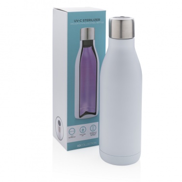 Logo trade promotional gifts picture of: UV-C steriliser vacuum stainless steel bottle