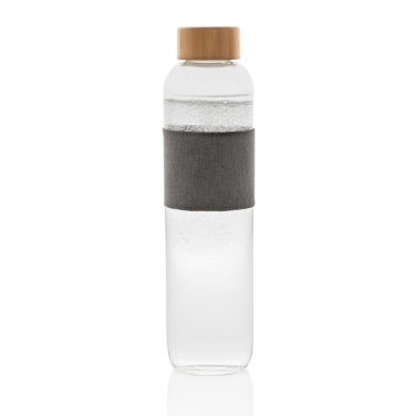 Logo trade promotional products image of: Impact borosilicate glass bottle with bamboo lid