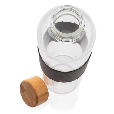 Logotrade promotional item image of: Impact borosilicate glass bottle with bamboo lid