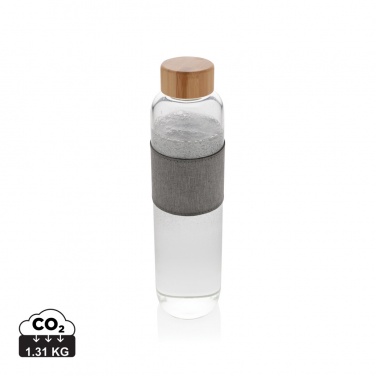 Logo trade promotional giveaway photo of: Impact borosilicate glass bottle with bamboo lid