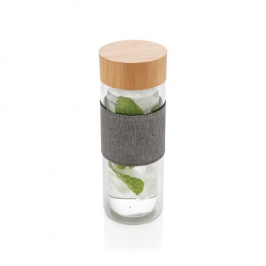 Logo trade promotional merchandise image of: Impact double wall borosilicate glass bottle