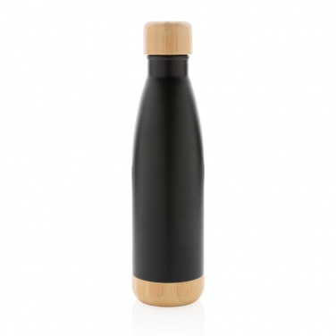 Logotrade promotional item picture of: Vacuum stainless steel bottle with bamboo lid and bottom