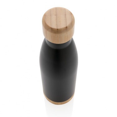 Logotrade promotional item picture of: Vacuum stainless steel bottle with bamboo lid and bottom