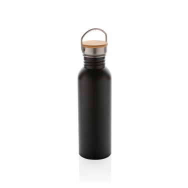 Logotrade promotional product image of: Modern stainless steel bottle with bamboo lid