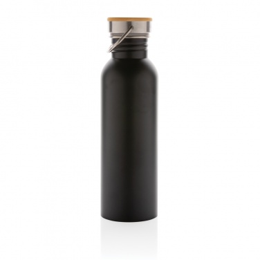 Logotrade promotional products photo of: Modern stainless steel bottle with bamboo lid