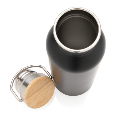 Logotrade promotional gift picture of: Modern stainless steel bottle with bamboo lid