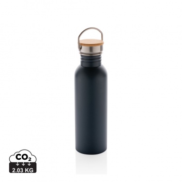 Logotrade promotional product image of: Modern stainless steel bottle with bamboo lid