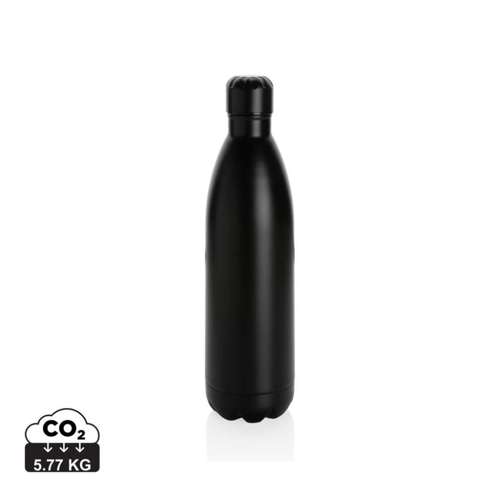 Logo trade corporate gifts image of: Solid colour vacuum stainless steel bottle 1L