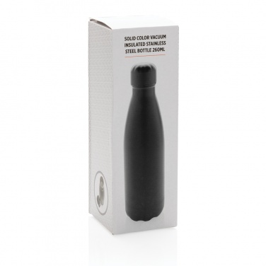 Logo trade corporate gifts picture of: Solid colour vacuum stainless steel bottle 260ml