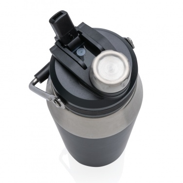 Logo trade advertising products picture of: Vacuum stainless steel dual function lid bottle 1L