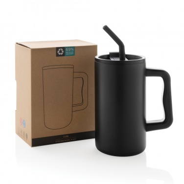 Logo trade promotional giveaways picture of: Cube RCS certified recycled steel mug 800ml