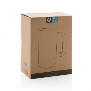 Logotrade promotional merchandise picture of: Cube RCS certified recycled steel mug 800ml