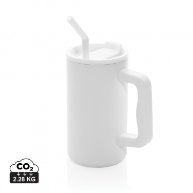 Logo trade promotional gifts image of: Cube RCS certified recycled steel mug 800ml