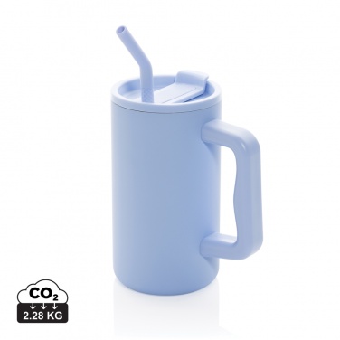 Logo trade advertising products image of: Cube RCS certified recycled steel mug 800ml