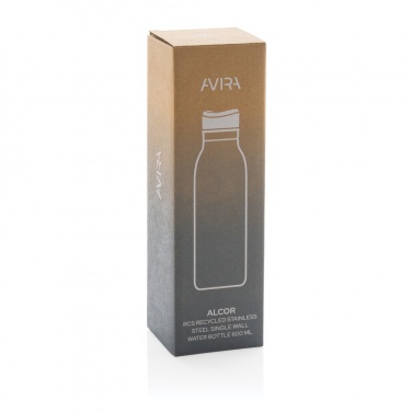 Logo trade corporate gifts image of: Avira Alcor RCS Re-steel single wall water bottle 600 ML