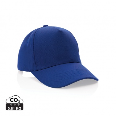 Logo trade corporate gifts image of: Impact 5panel 280gr Recycled cotton cap with AWARE™ tracer