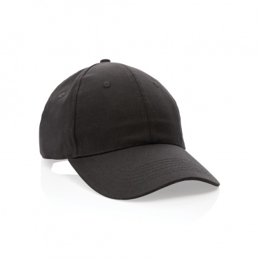 Logo trade corporate gifts image of: Impact 6 panel 190gr Recycled cotton cap with AWARE™ tracer