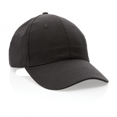 Logo trade corporate gifts image of: Impact 6 panel 190gr Recycled cotton cap with AWARE™ tracer