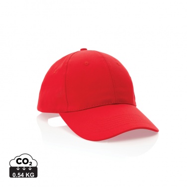 Logo trade promotional merchandise image of: Impact 6 panel 190gr Recycled cotton cap with AWARE™ tracer