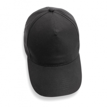 Logo trade promotional products image of: Impact 5 panel 190gr Recycled cotton cap with AWARE™ tracer