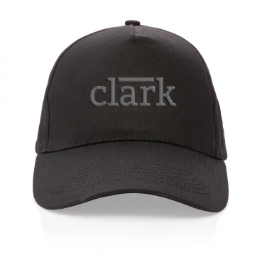 Logo trade promotional gifts image of: Impact 5 panel 190gr Recycled cotton cap with AWARE™ tracer