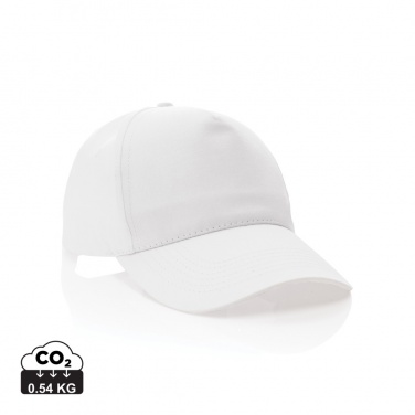 Logotrade promotional gift picture of: Impact 5 panel 190gr Recycled cotton cap with AWARE™ tracer