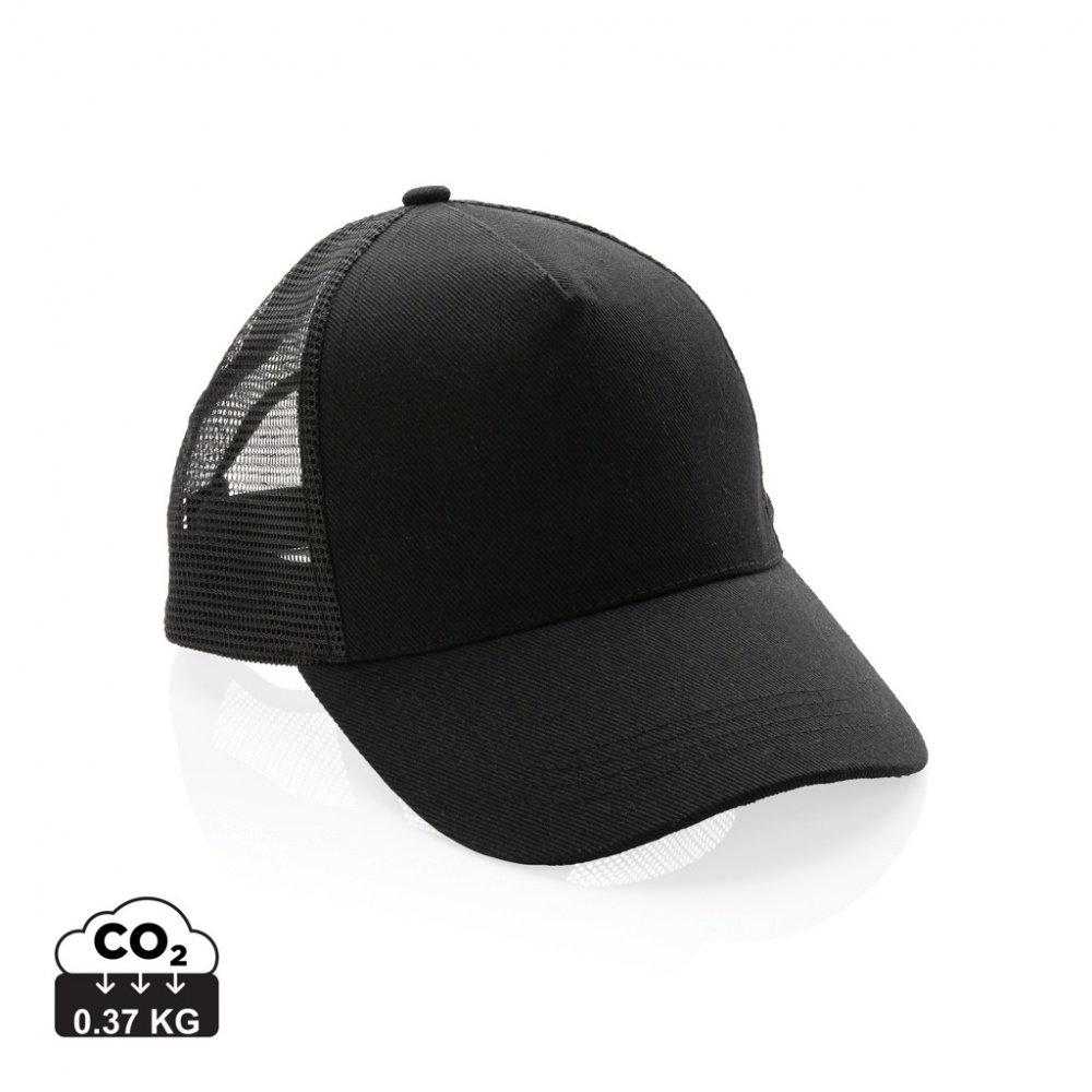 Logo trade promotional giveaways picture of: Impact AWARE™ Brushed rcotton 5 panel trucker cap 190gr