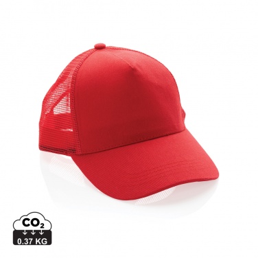 Logo trade promotional items picture of: Impact AWARE™ Brushed rcotton 5 panel trucker cap 190gr