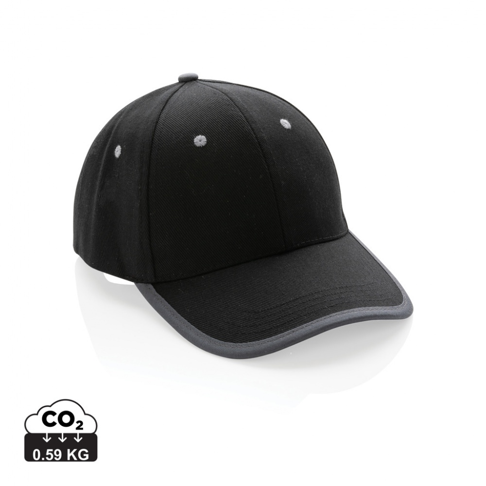 Logotrade promotional product image of: Impact AWARE™ Brushed rcotton 6 panel contrast cap 280gr