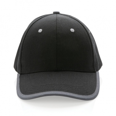 Logo trade business gifts image of: Impact AWARE™ Brushed rcotton 6 panel contrast cap 280gr