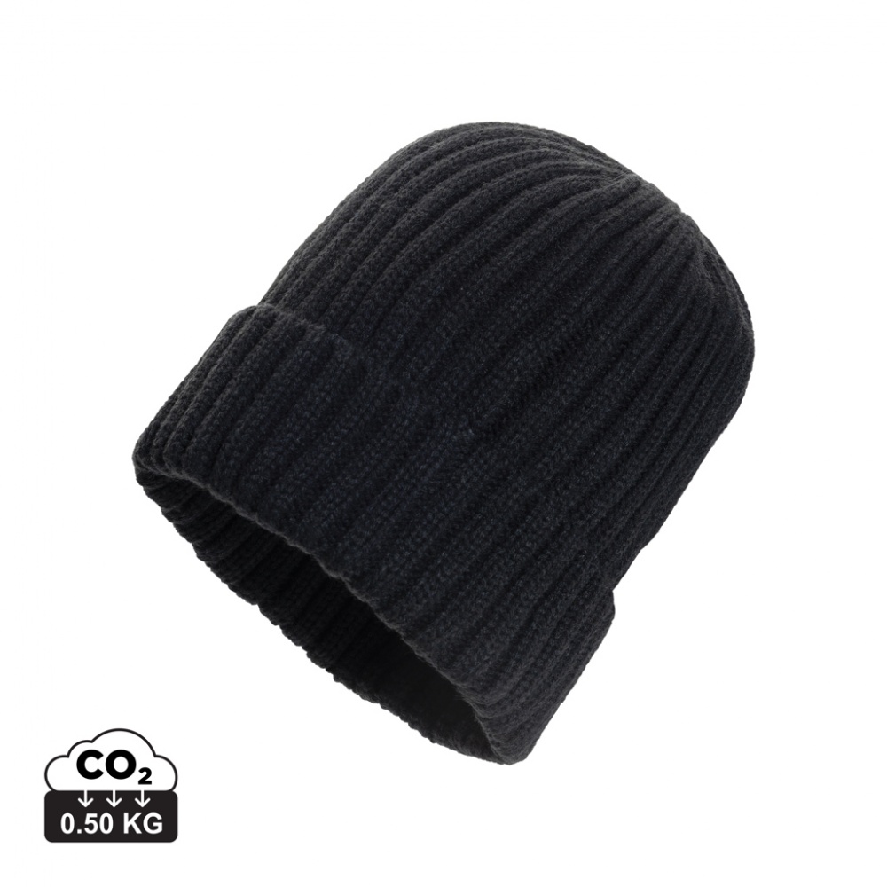 Logo trade corporate gift photo of: Kennedi AWARE™ Polylana® beanie with large rib