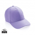 Impact 6 panel 280gr Recycled cotton cap with AWARE™ tracer, lavender