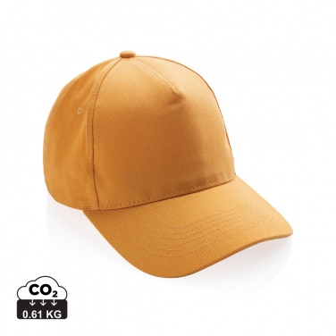 Logo trade promotional products image of: Impact 5panel 280gr Recycled cotton cap with AWARE™ tracer