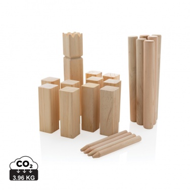 Logo trade promotional giveaways image of: Wooden kubb set