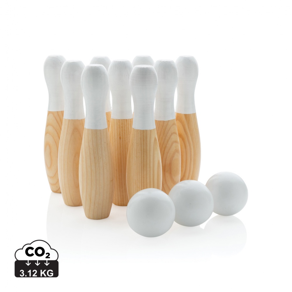 Logotrade promotional products photo of: Wooden skittles set