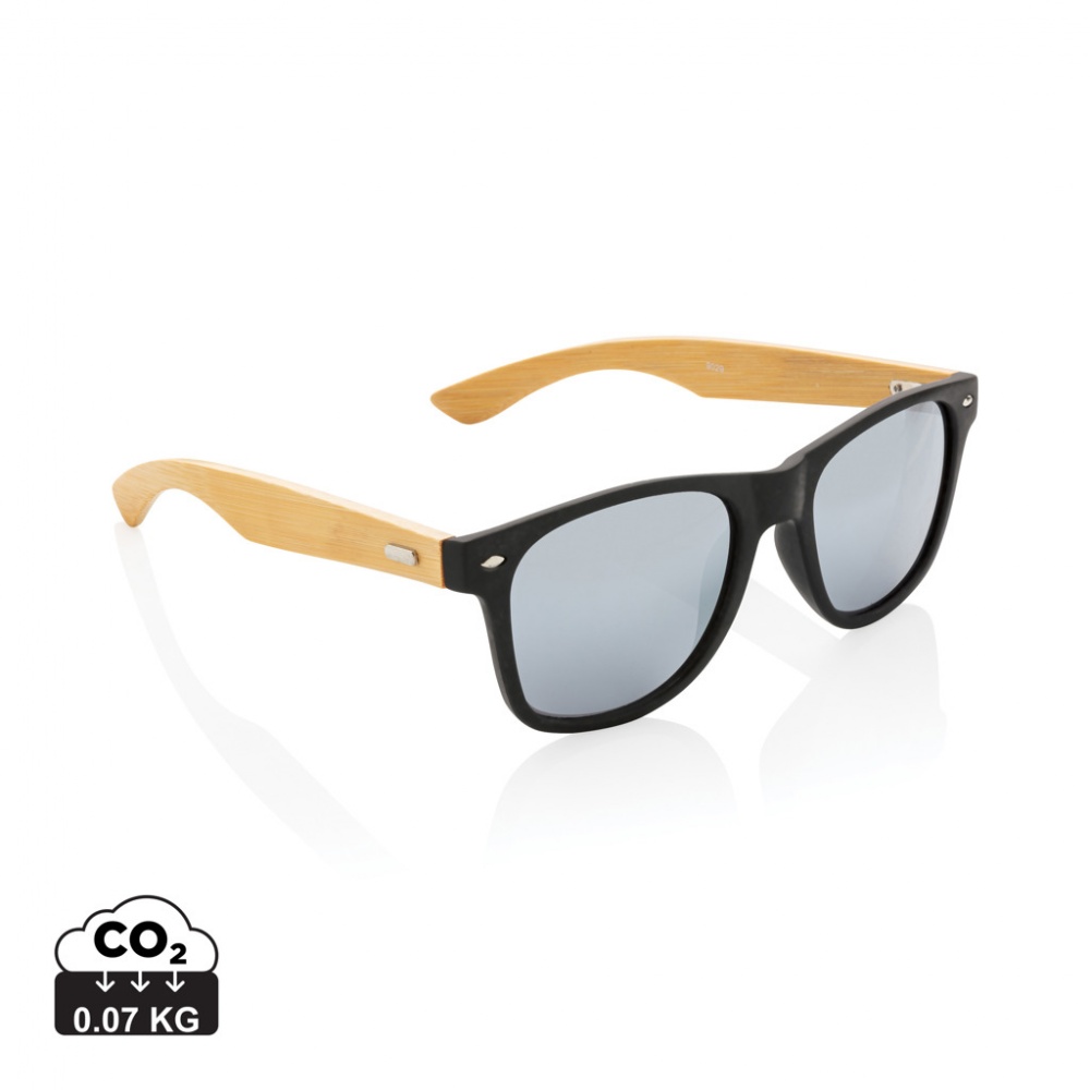 Logotrade promotional giveaway picture of: Bamboo and RCS recycled plastic sunglasses