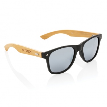 Logo trade advertising product photo of: Bamboo and RCS recycled plastic sunglasses