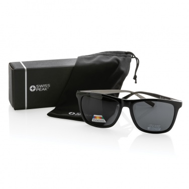 Logo trade corporate gifts image of: Swiss Peak RCS rplastic polarised sunglasses