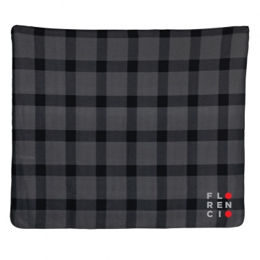 Logo trade corporate gifts picture of: Soft plaid fleece blanket