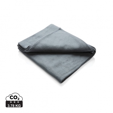 Logo trade promotional giveaways image of: Fleece blanket in pouch