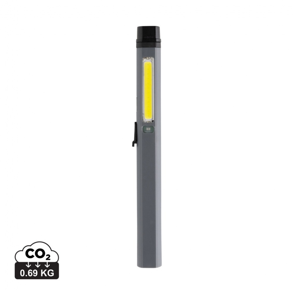 Logo trade promotional merchandise photo of: Gear X RCS recycled plastic USB rechargeable pen light