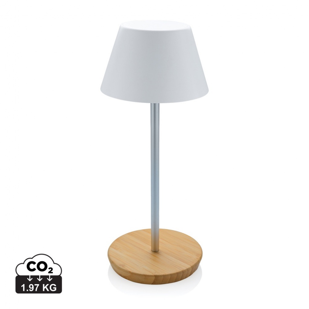 Logo trade advertising products image of: Pure Glow RCS usb-rechargeable recycled plastic table lamp