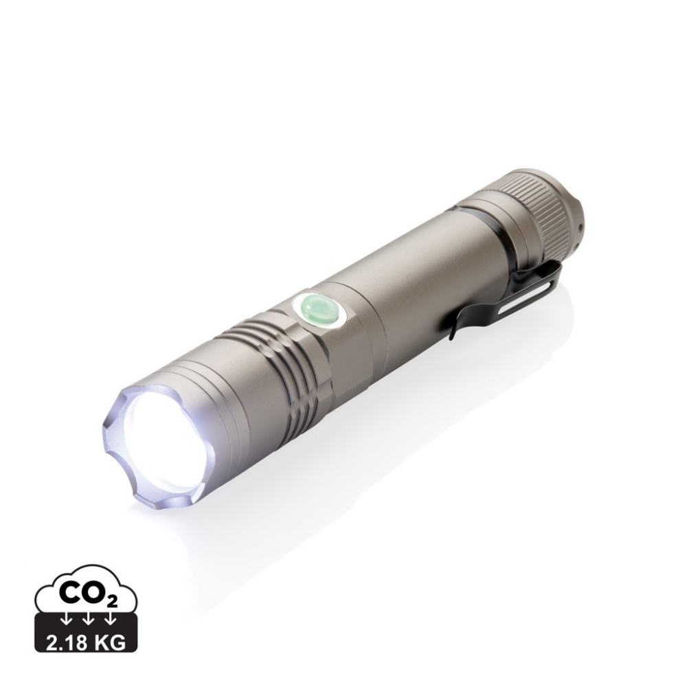 Logo trade promotional items picture of: Rechargeable 3W flashlight