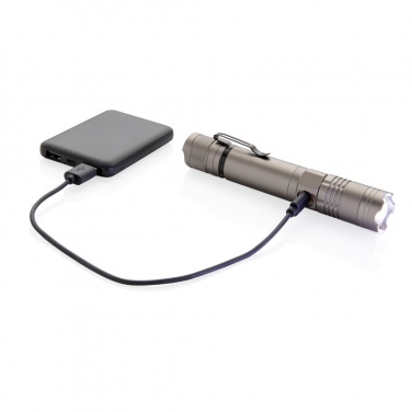 Logo trade advertising products image of: Rechargeable 3W flashlight